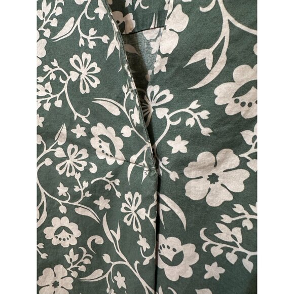 Lands End Woman Floral Top Sz L Aloha Hawaiian Travel Beachy Vacay Resort Casual - Picture 11 of 14